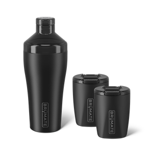 Cocktail Shaker + Rocks Bundle | Matte Black | 22/12oz