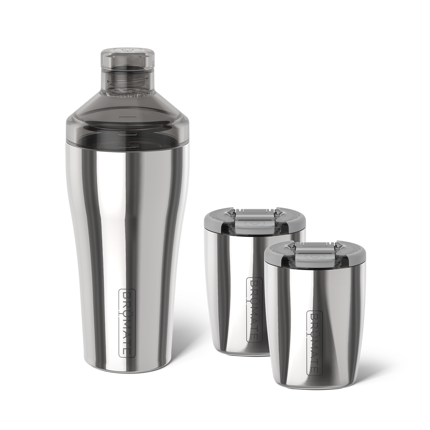 Cocktail Shaker + Rocks Bundle | Polished Stainless | 22/12oz