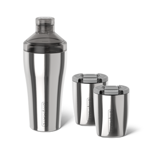 Cocktail Shaker + Rocks Bundle | Polished Stainless | 22/12oz