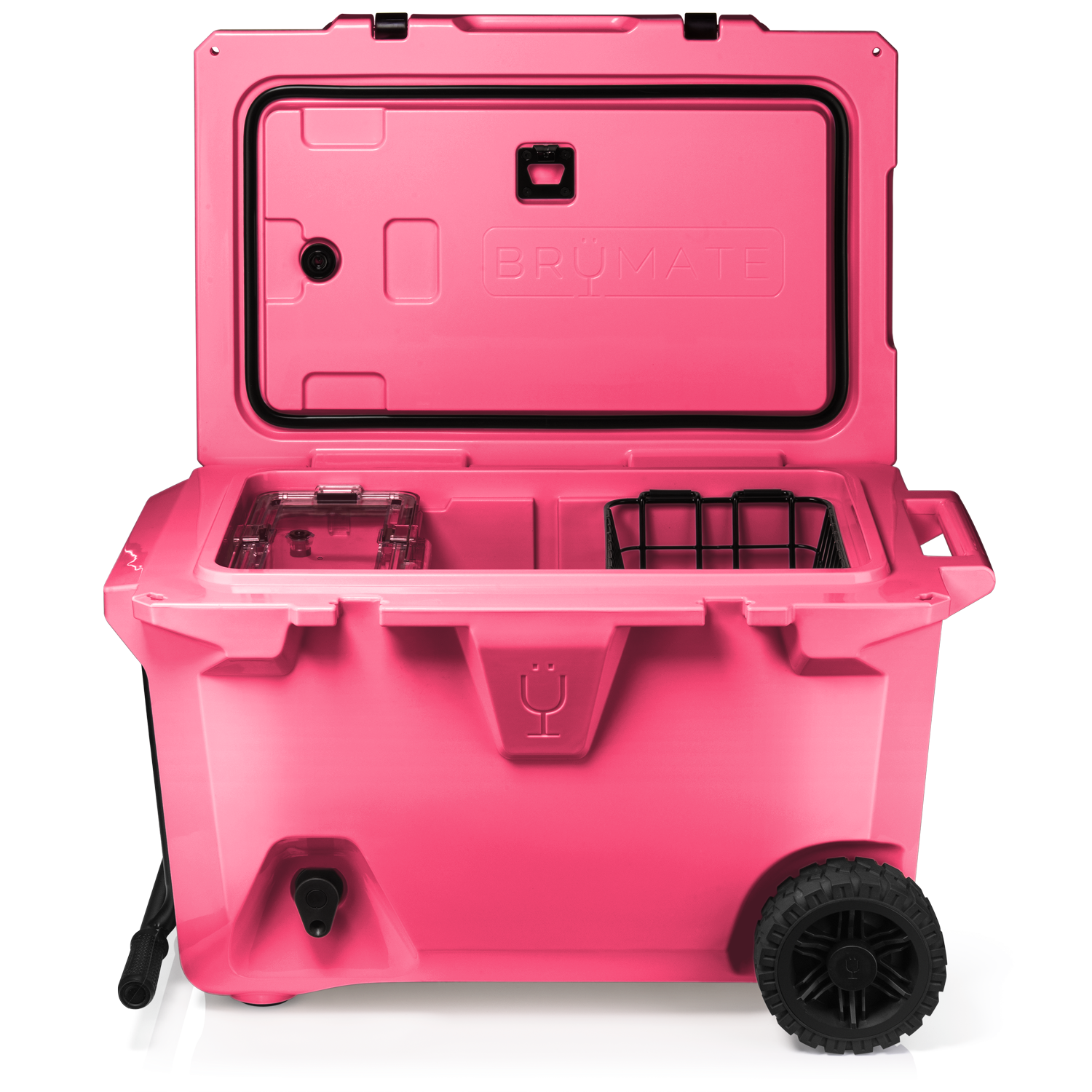 BrüTank 55-Quart Rolling Cooler | Neon Pink