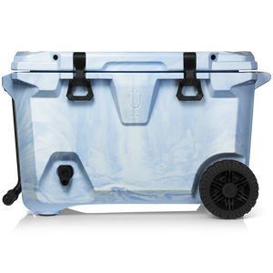 BrüTank 55-Quart Rolling Cooler | Light Blue & White Swirl