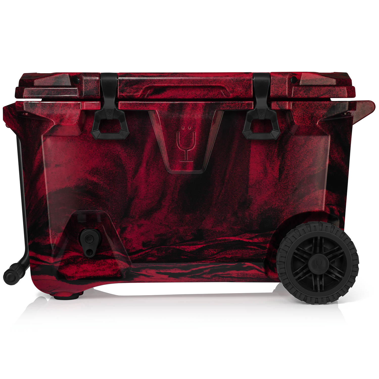 BrüTank 55-Quart Rolling Cooler | Red & Black Swirl