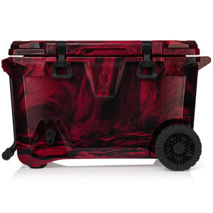 BrüTank 55-Quart Rolling Cooler | Red & Black Swirl