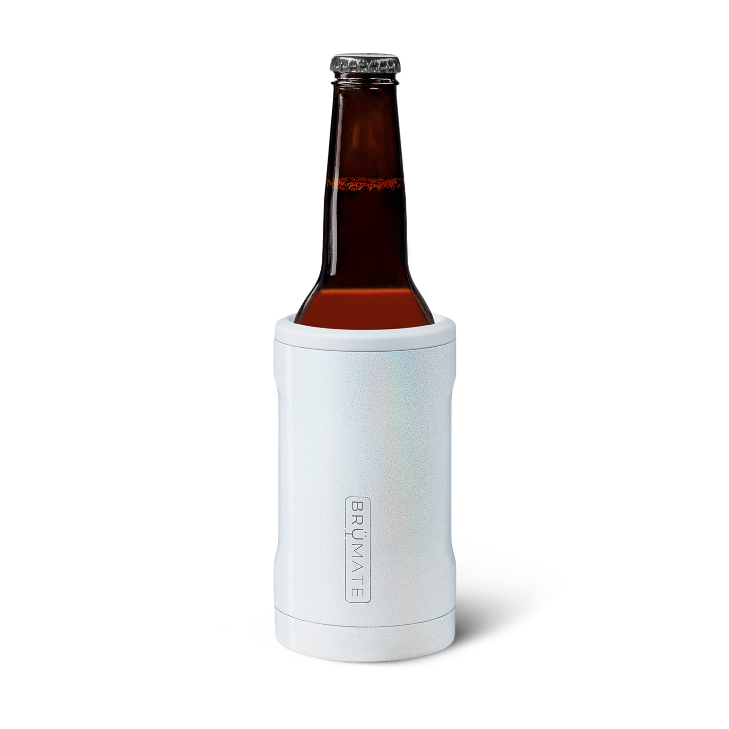 Hopsulator Bott'l | Glitter White | 12oz Bottles