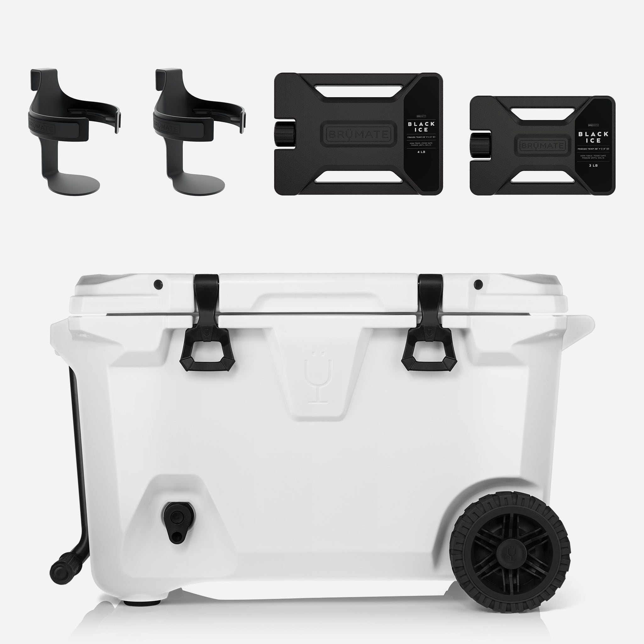 BrüTank Double Drink Holder Bundle | Ice White